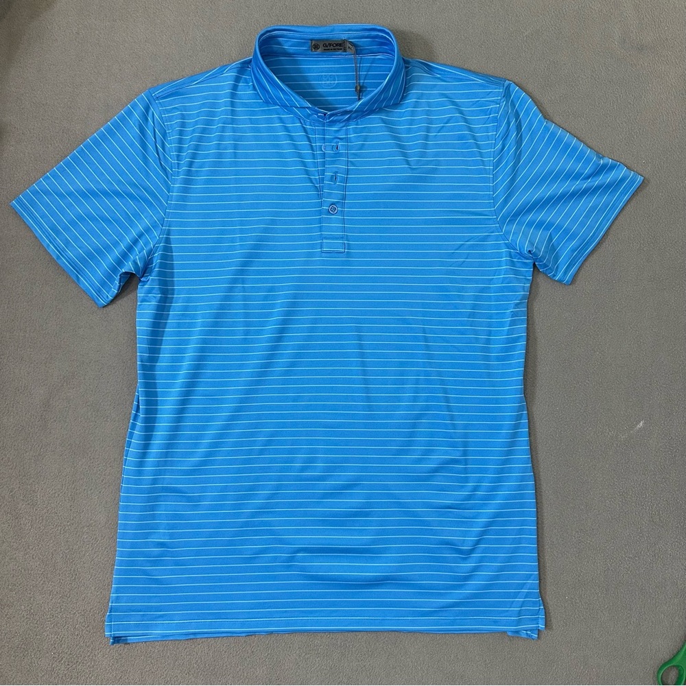 G/Fore Club Stripe Tech Jersey Slim Fit Golf Polo Mens XL